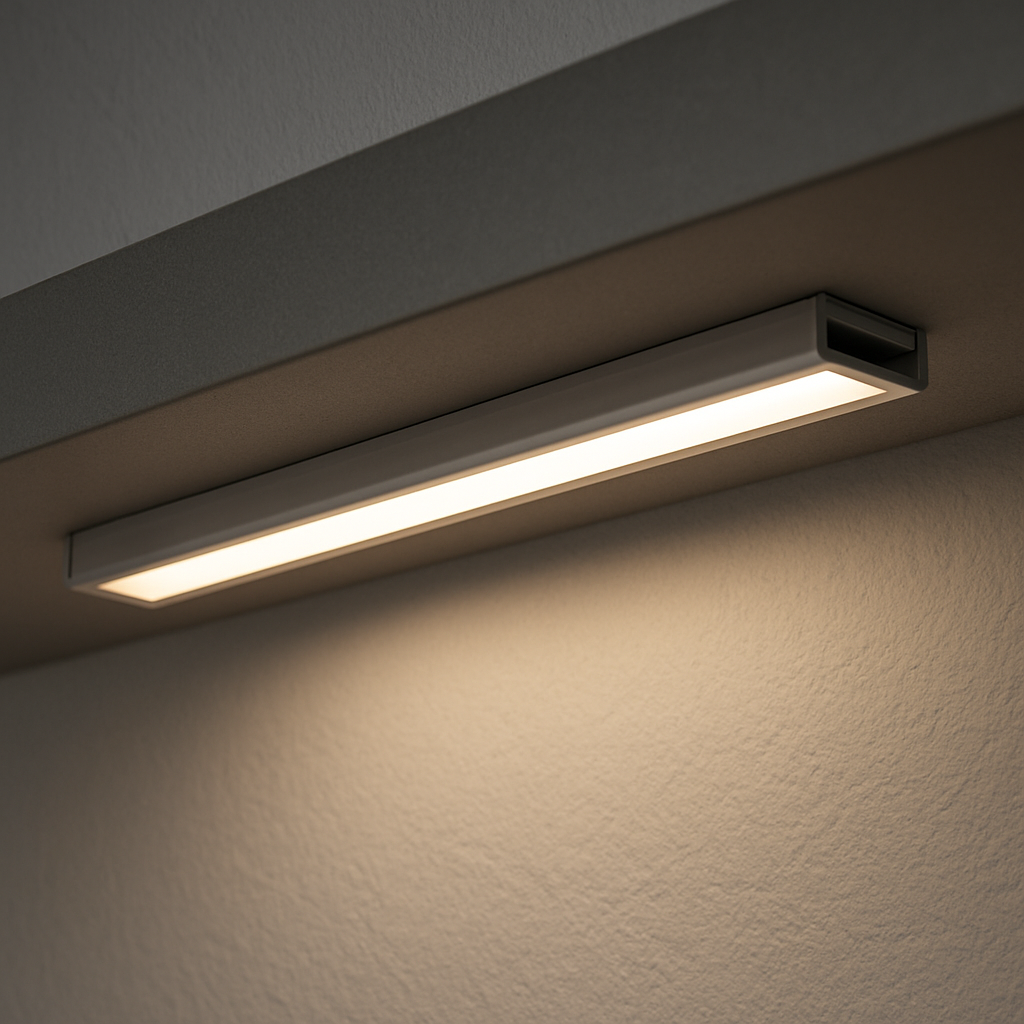 Iluminación acabada con perfilería de alumnio para obtener un mejor acabado y un montaje sencillo